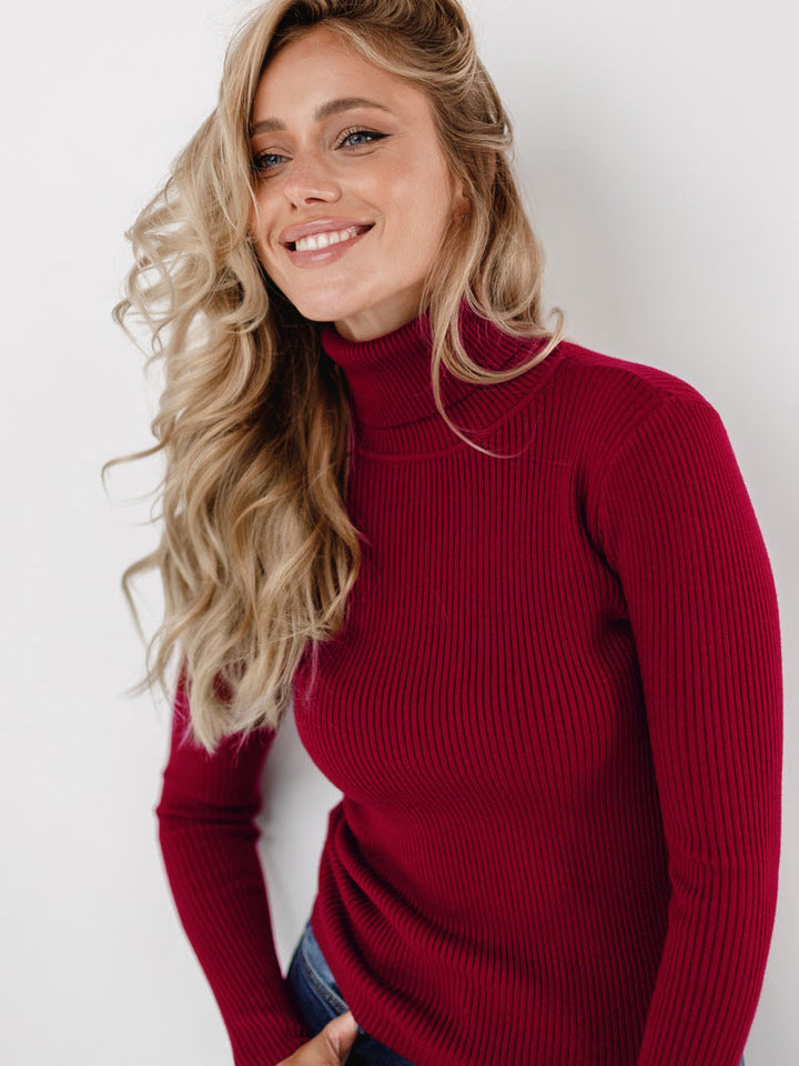 Solene | Pull col roulé classique pour femme