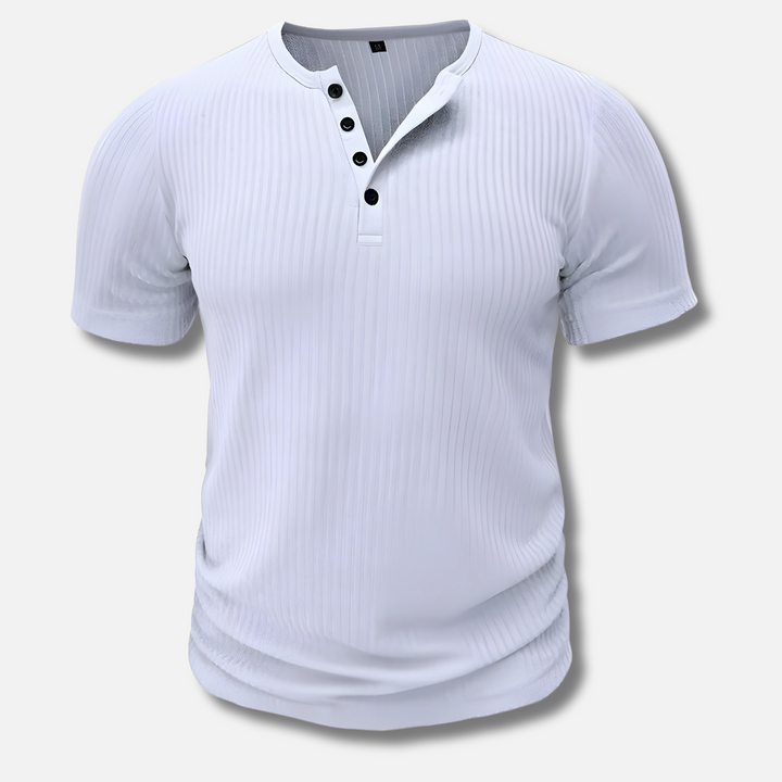 Elite | T-shirt Henley Muscle Fit pour hommes
