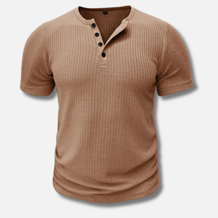 Elite | T-shirt Henley Muscle Fit pour hommes