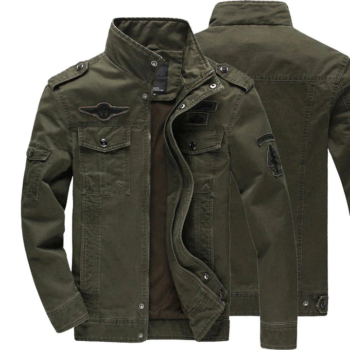 Ilan | Veste de motard à manches longues avec fermeture éclair pour homme