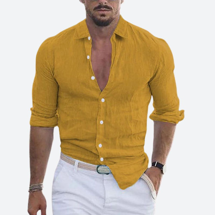 Rogelio | Chemise pour homme à col rabattu avec coupe décontractée pour l&