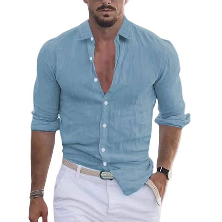 Rogelio | Chemise pour homme à col rabattu avec coupe décontractée pour l&