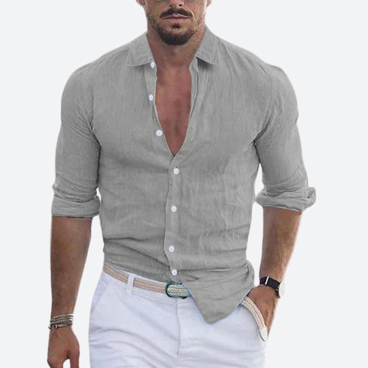 Rogelio | Chemise pour homme à col rabattu avec coupe décontractée pour l&