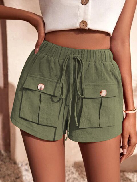 Maylin | Short Cargo Décontracté à Taille Élastique pour Femme