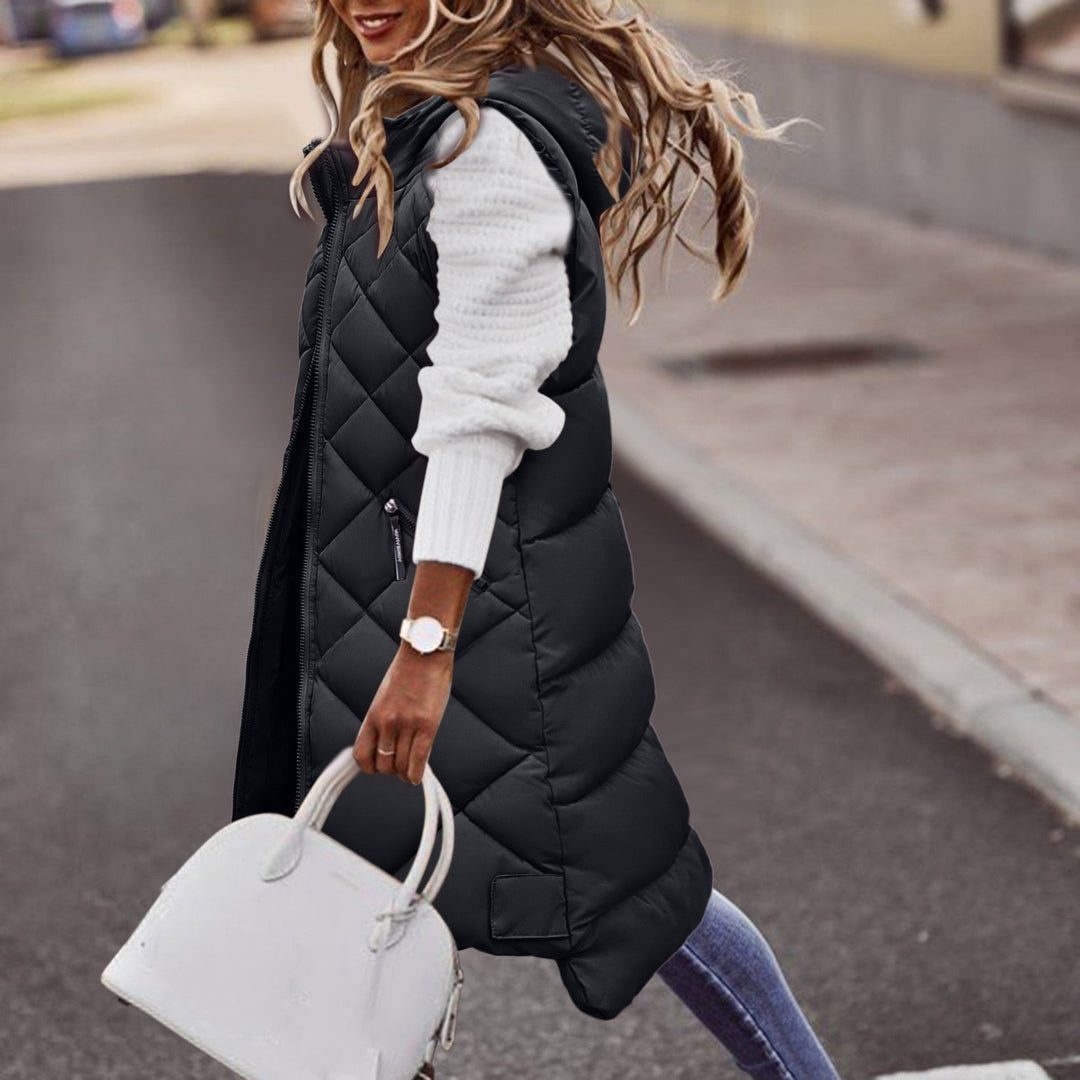 Taylor | Gilet Long à Capuche et Chaleur Hivernale pour Femme
