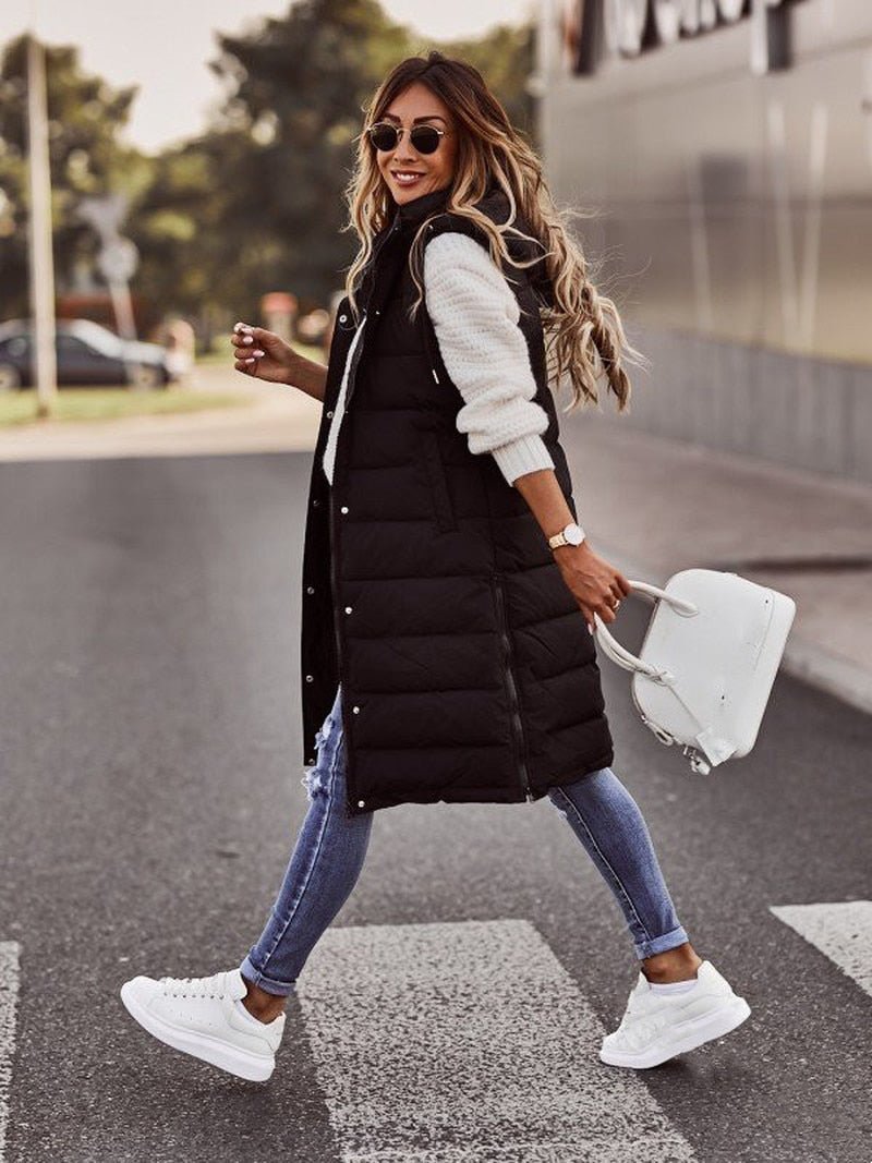 Vianey | Gilet matelassé à coupe longue pour femme