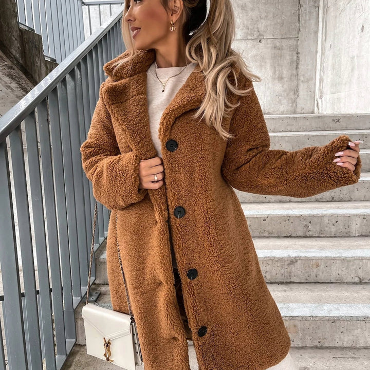 Xiomara | Manteau en peluche long et chaud pour femme