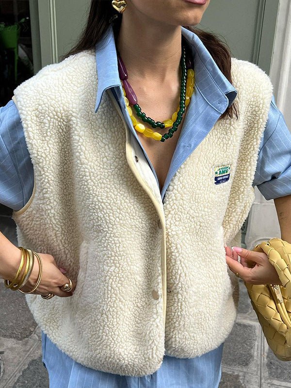 Gilet Femme Sans Manches – Boutonné, Doux et Confortable - Marie Montel